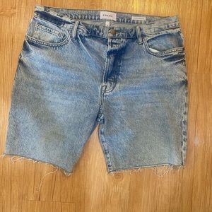 FRAME Le Slouch Bermuda Shorts Denim
